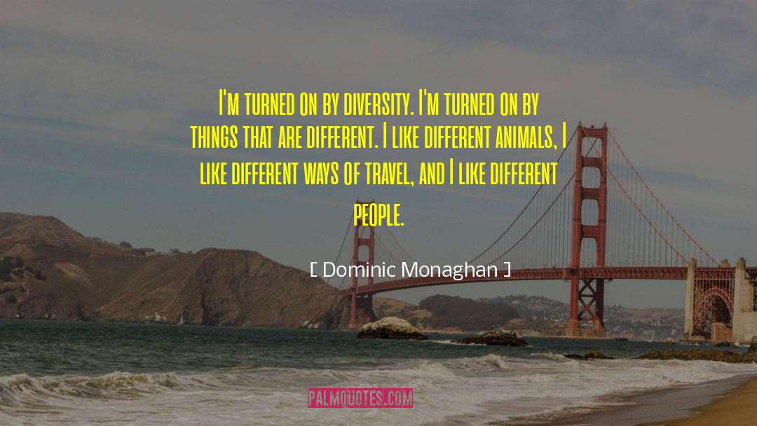 Dominic Monaghan Quotes: I'm turned on by diversity.