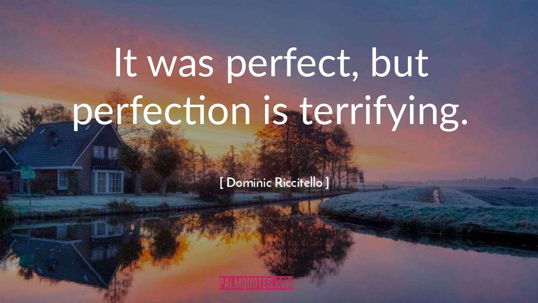Dominic Riccitello Quotes: It was perfect, but perfection
