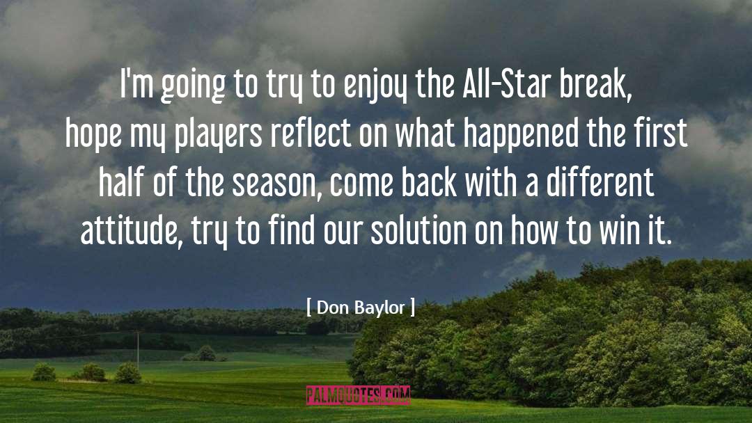 Don Baylor Quotes: I'm going to try to