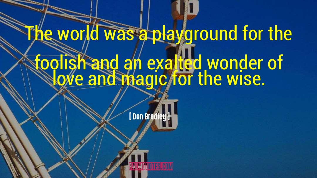 Don Bradley Quotes: The world was a playground