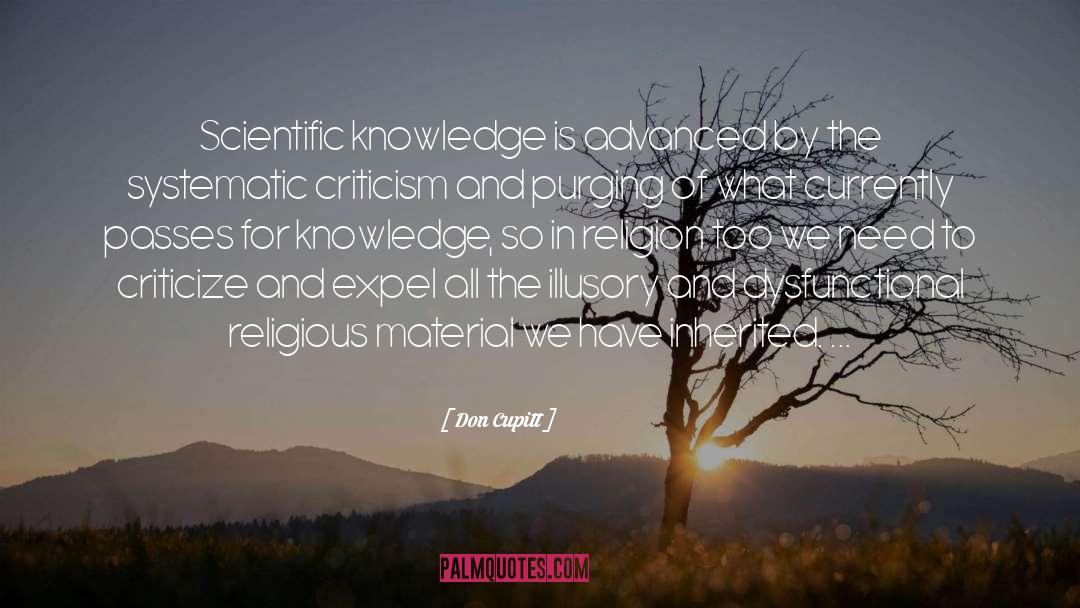 Don Cupitt Quotes: Scientific knowledge is advanced by