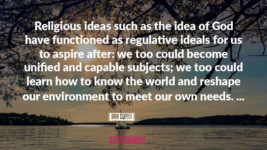 Don Cupitt Quotes: Religious ideas such as the