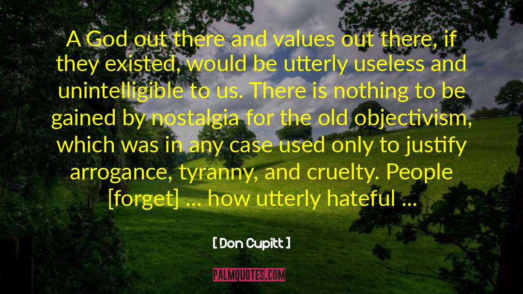 Don Cupitt Quotes: A God out there and