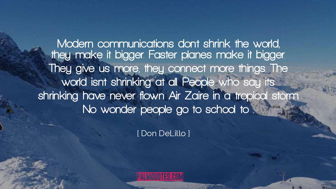 Don DeLillo Quotes: Modern communications don't shrink the