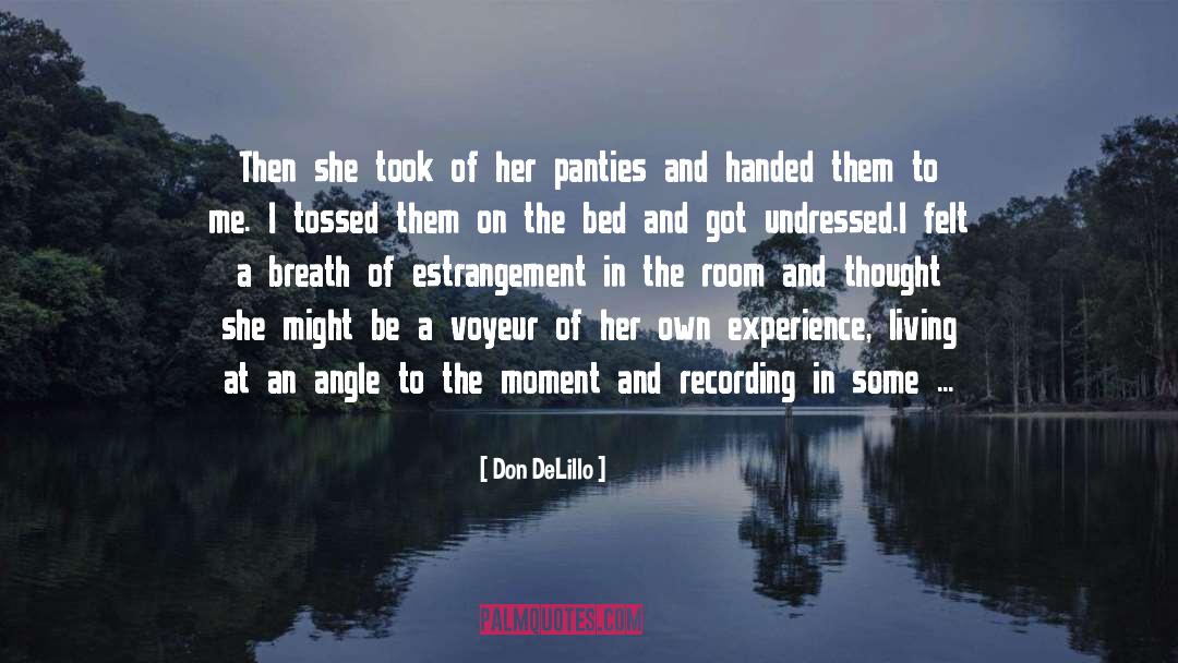 Don DeLillo Quotes: Then she took of her