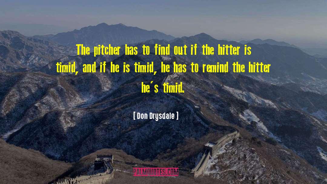 Don Drysdale Quotes: The pitcher has to find