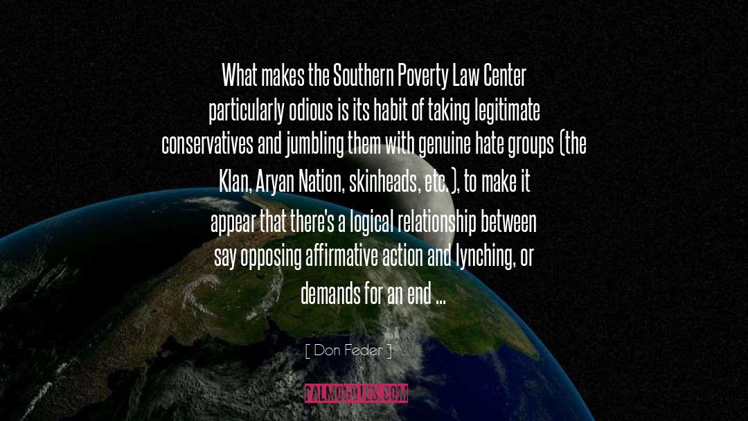 Don Feder Quotes: What makes the Southern Poverty