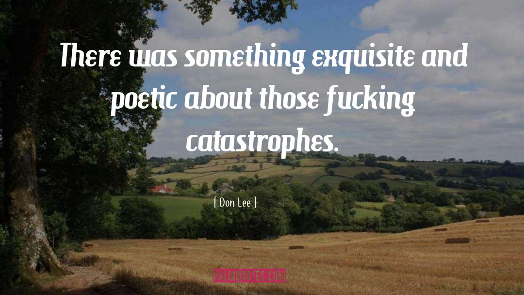 Don Lee Quotes: There was something exquisite and