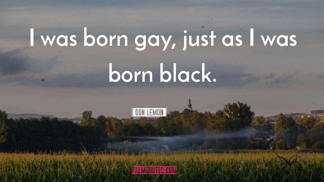 Don Lemon Quotes: I was born gay, just