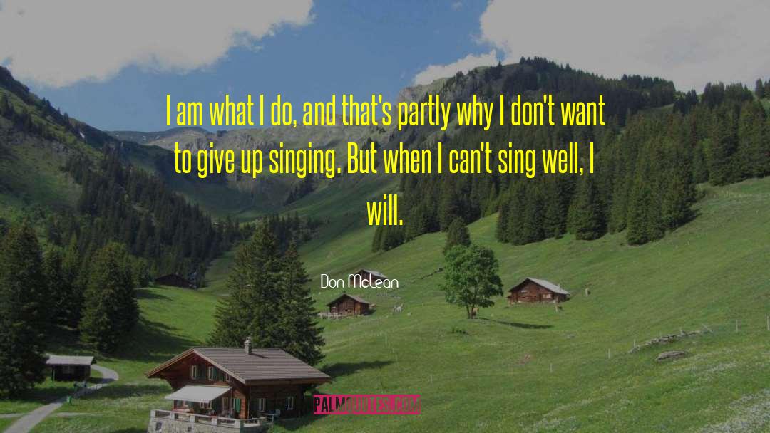 Don McLean Quotes: I am what I do,
