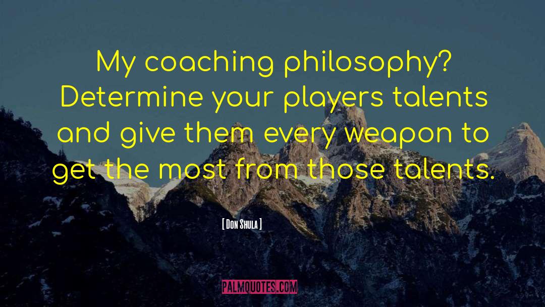 Don Shula Quotes: My coaching philosophy? Determine your