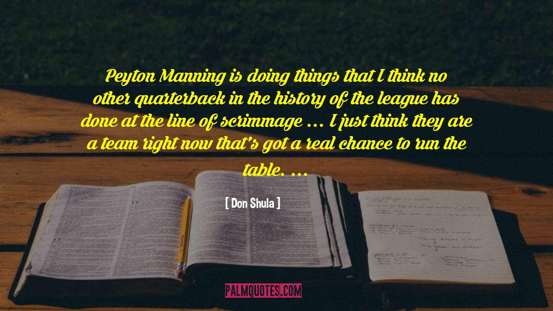 Don Shula Quotes: Peyton Manning is doing things