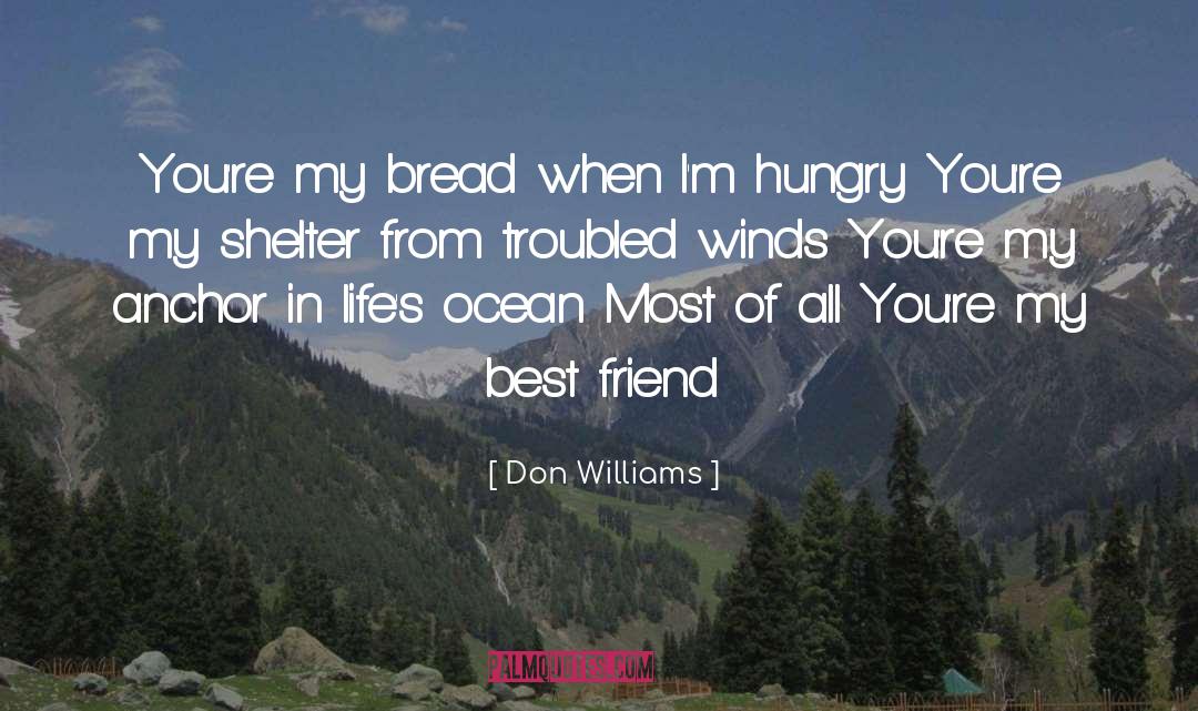 Don Williams Quotes: You're my bread when I'm