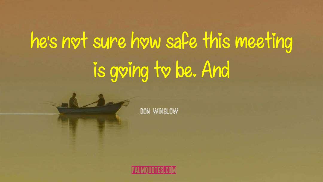 Don Winslow Quotes: he's not sure how safe