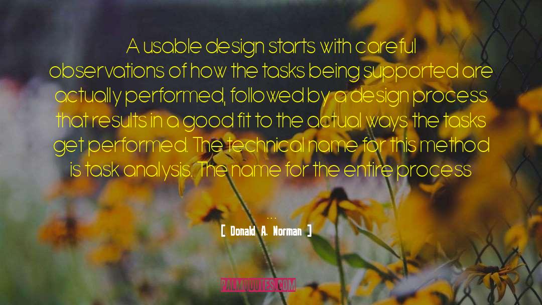 Donald A. Norman Quotes: A usable design starts with