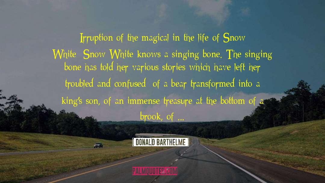 Donald Barthelme Quotes: Irruption of the magical in