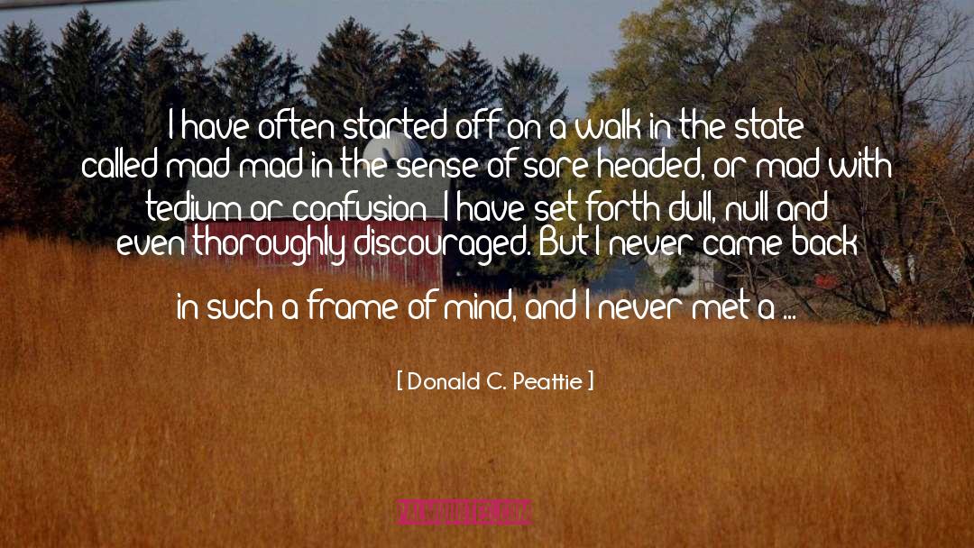 Donald C. Peattie Quotes: I have often started off