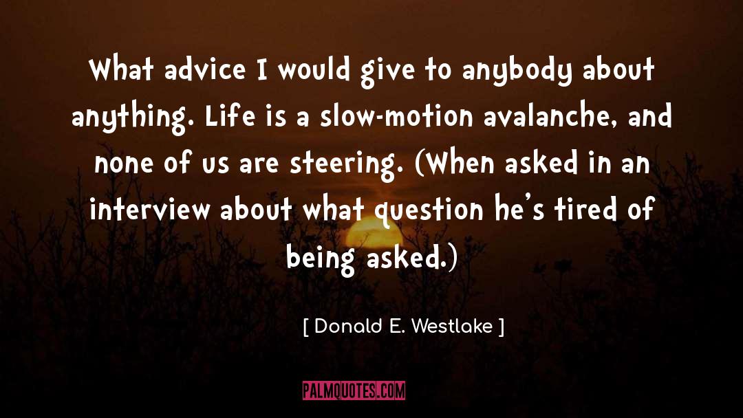 Donald E. Westlake Quotes: What advice I would give