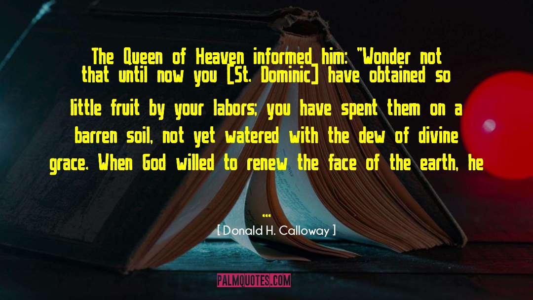 Donald H. Calloway Quotes: The Queen of Heaven informed