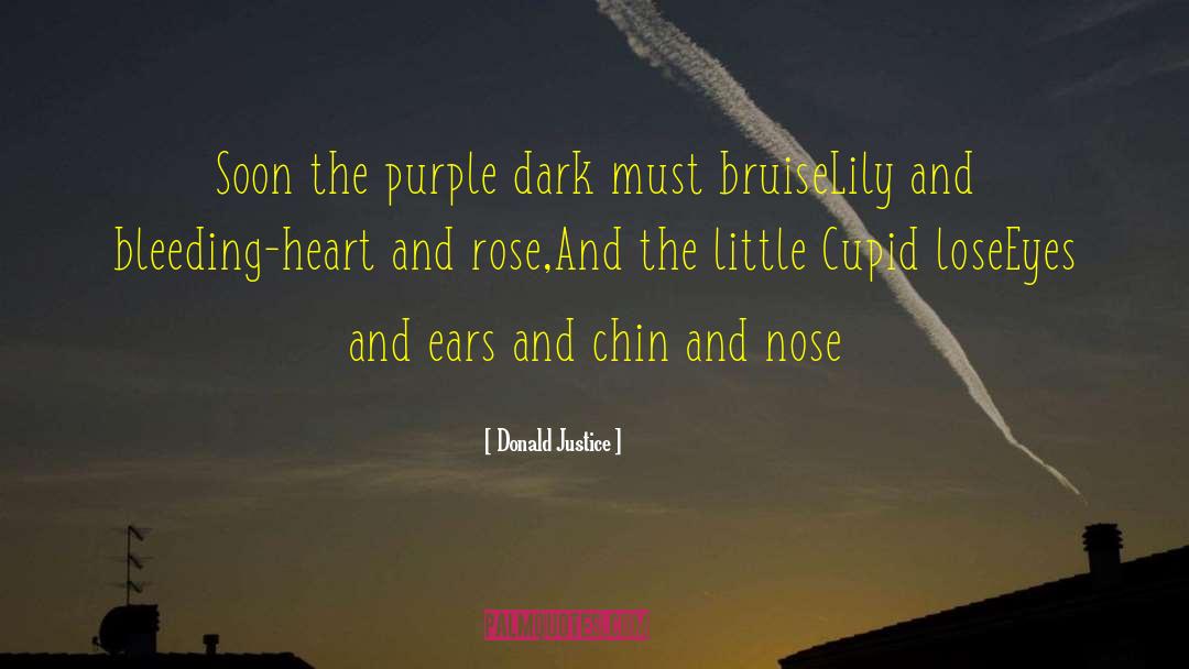 Donald Justice Quotes: Soon the purple dark must