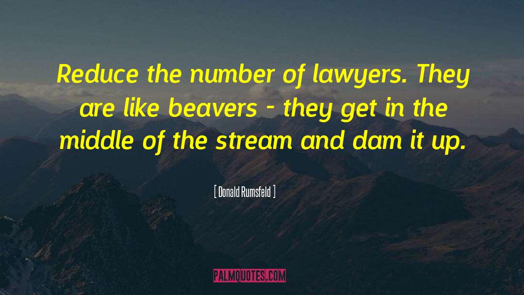 Donald Rumsfeld Quotes: Reduce the number of lawyers.