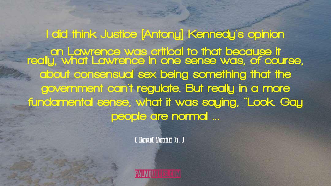 Donald Verrilli Jr. Quotes: I did think Justice [Antony]