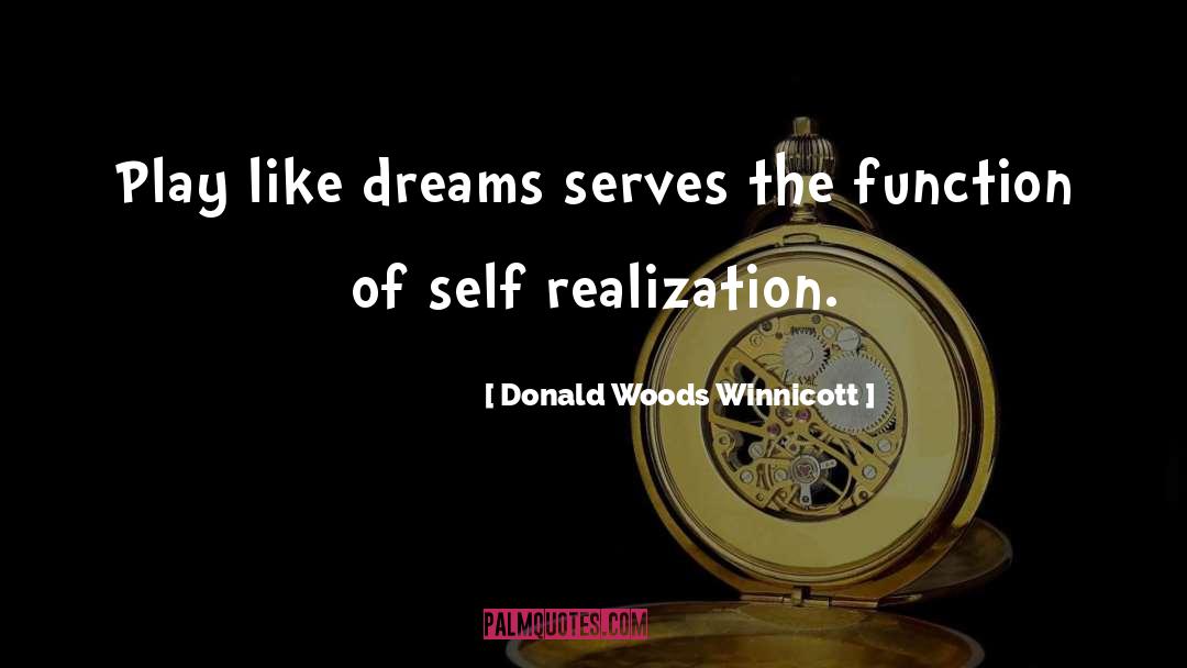 Donald Woods Winnicott Quotes: Play like dreams serves the