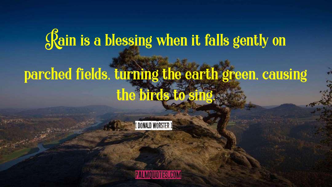 Donald Worster Quotes: Rain is a blessing when