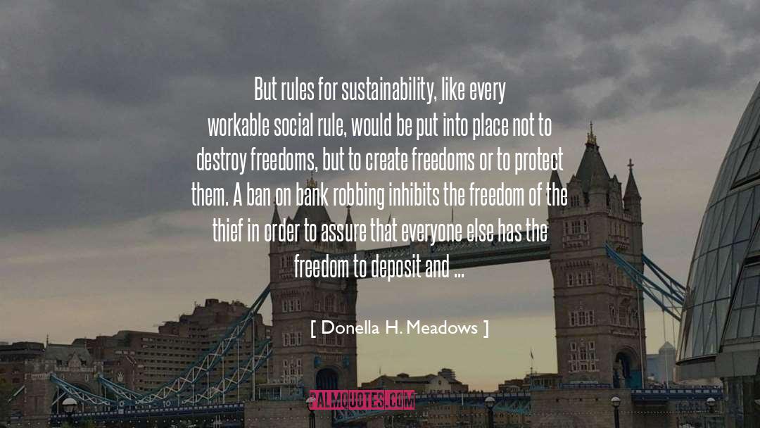 Donella H. Meadows Quotes: But rules for sustainability, like