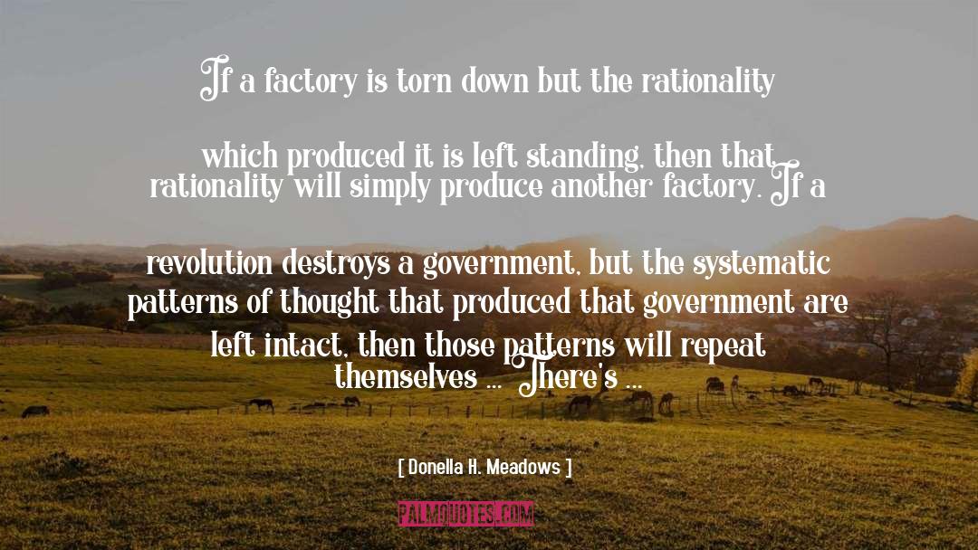 Donella H. Meadows Quotes: If a factory is torn