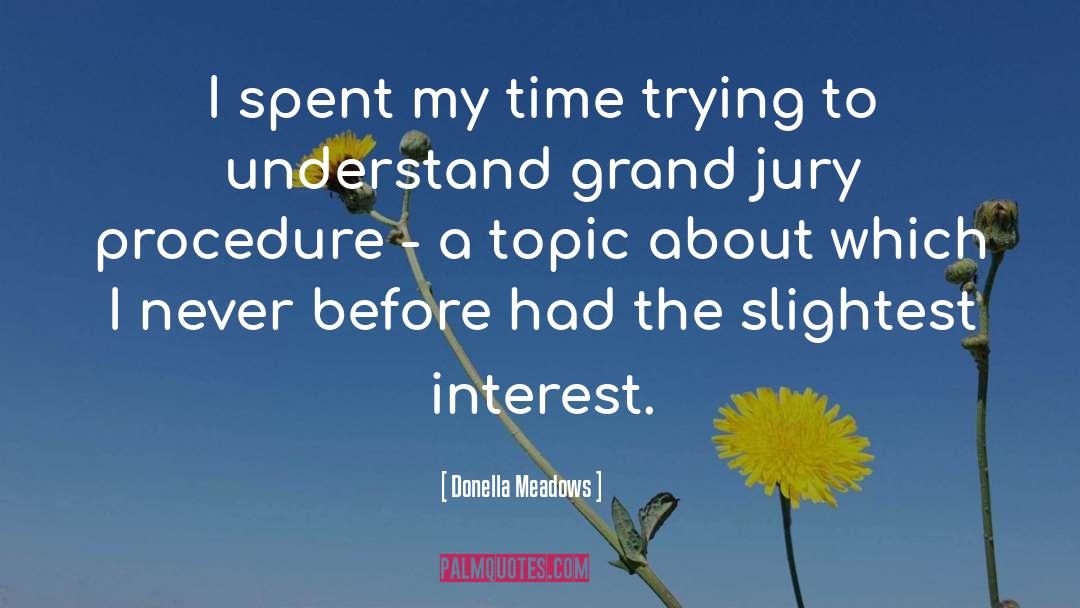 Donella Meadows Quotes: I spent my time trying