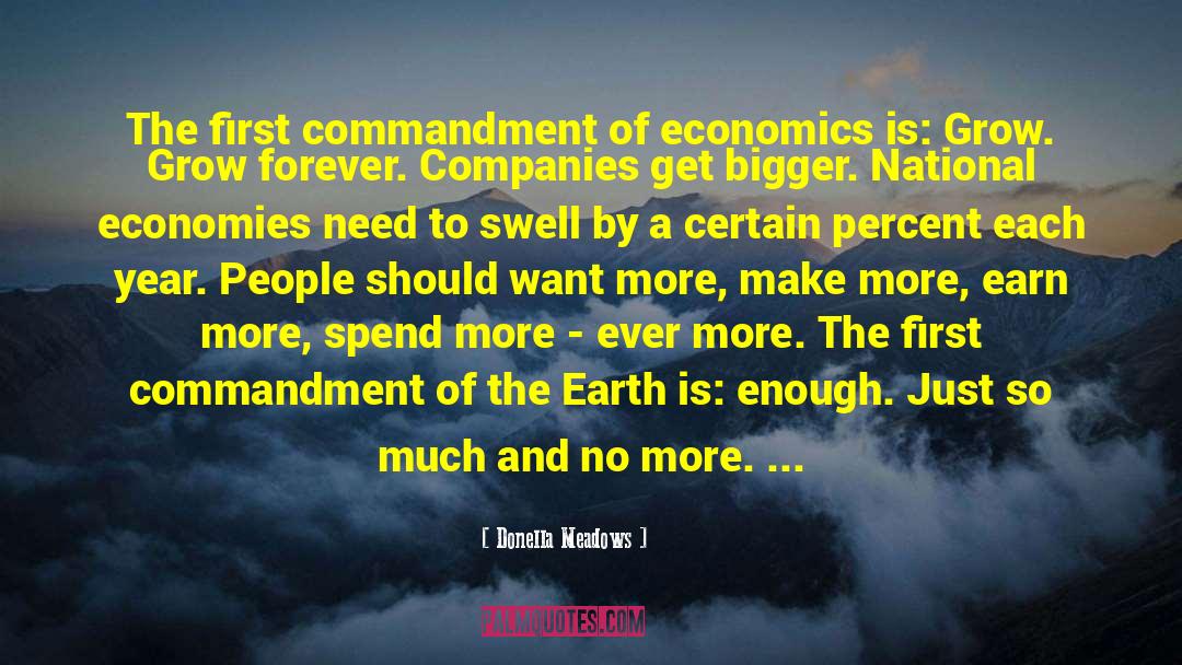 Donella Meadows Quotes: The first commandment of economics