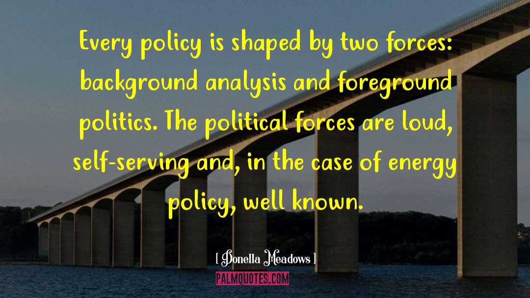 Donella Meadows Quotes: Every policy is shaped by