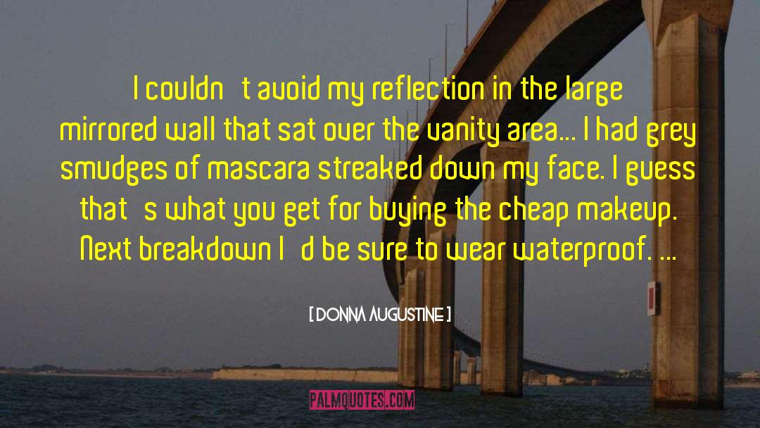 Donna Augustine Quotes: I couldn't avoid my reflection