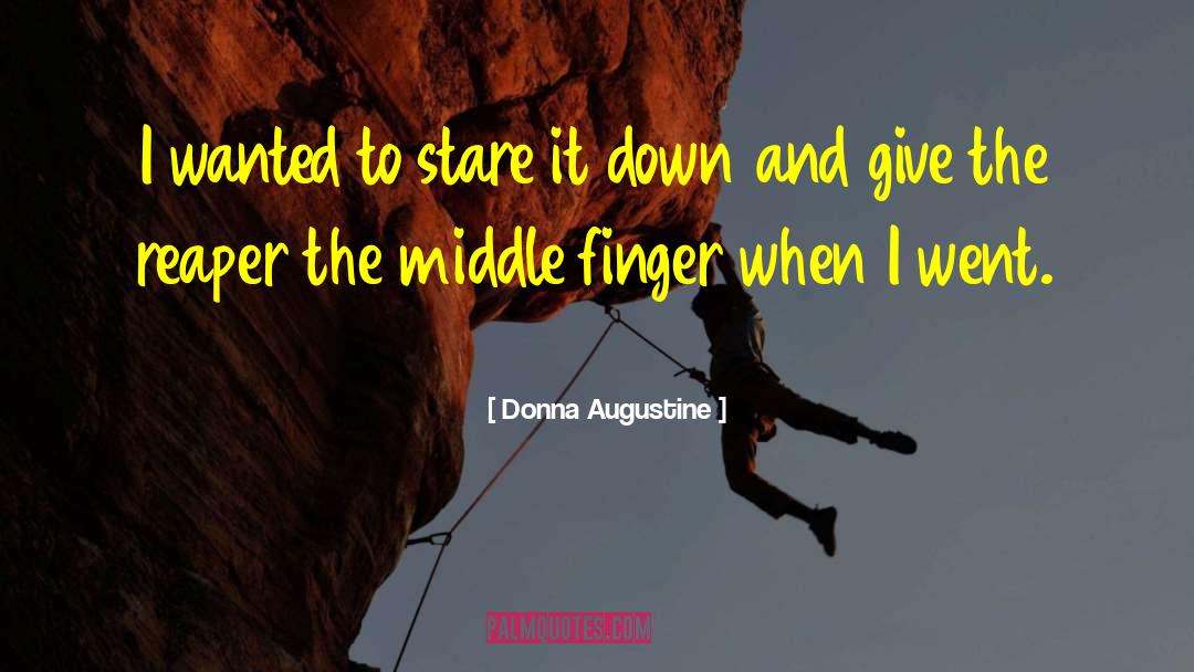 Donna Augustine Quotes: I wanted to stare it