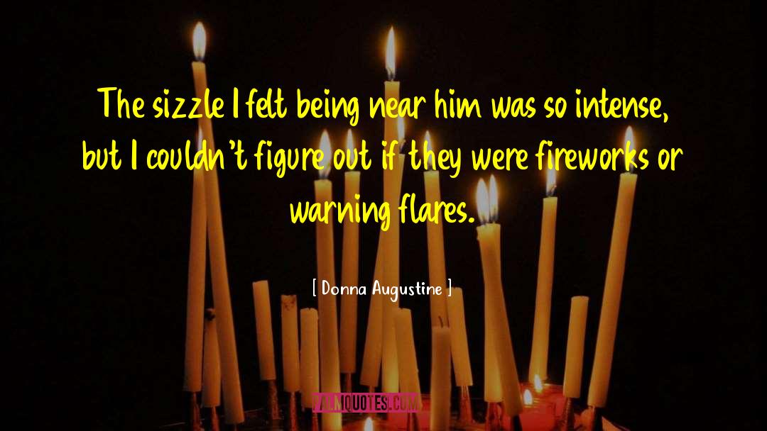 Donna Augustine Quotes: The sizzle I felt being