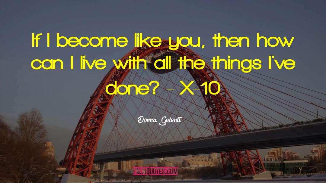 Donna Galanti Quotes: If I become like you,