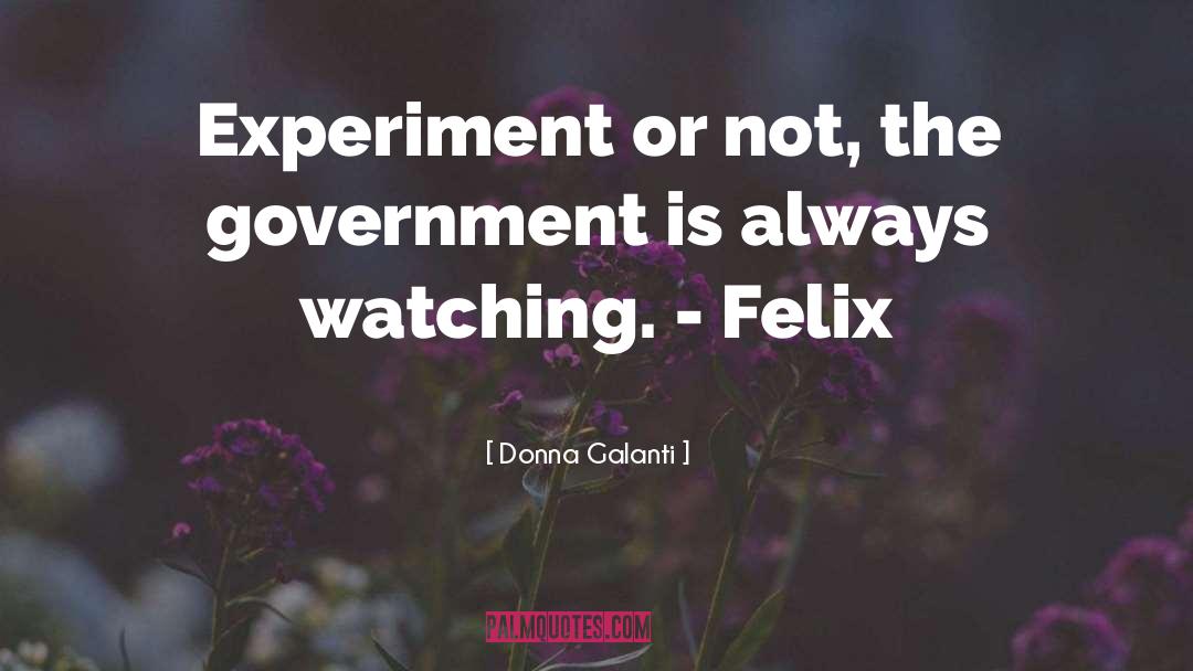 Donna Galanti Quotes: Experiment or not, the government