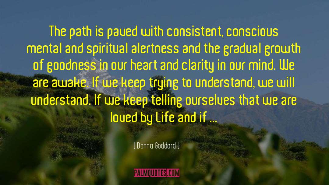 Donna Goddard Quotes: The path is paved with