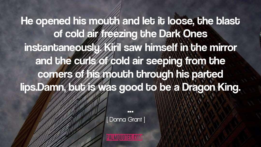 Donna Grant Quotes: He opened his mouth and