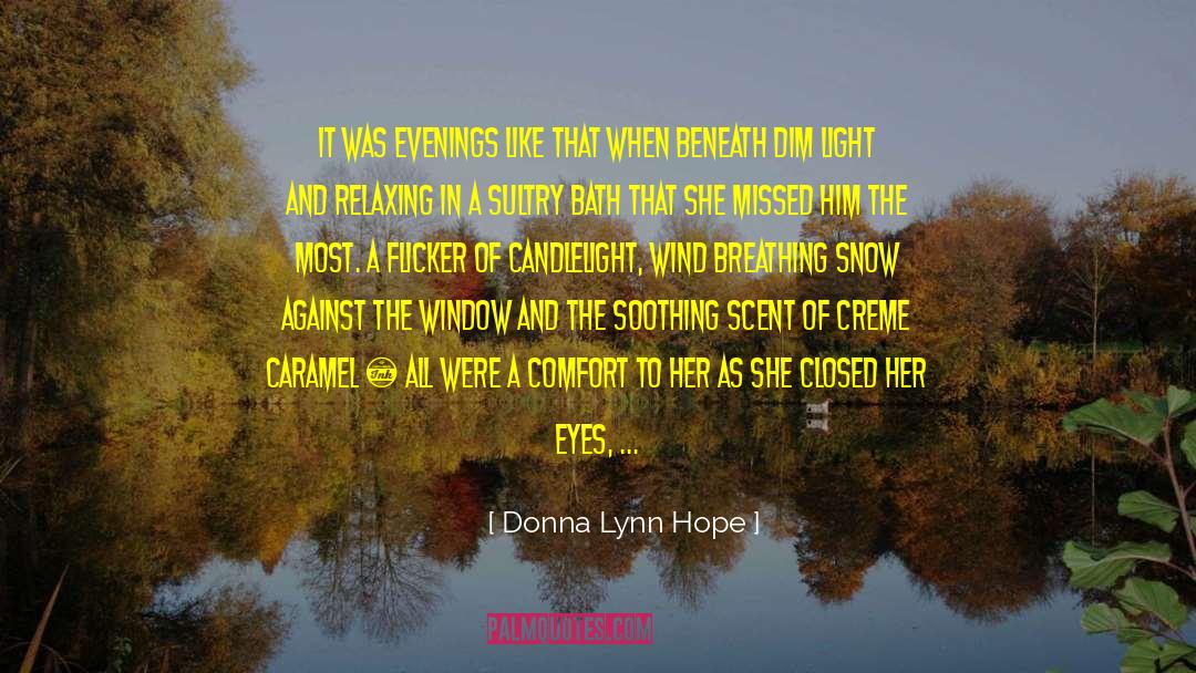 Donna Lynn Hope Quotes: It was evenings like that