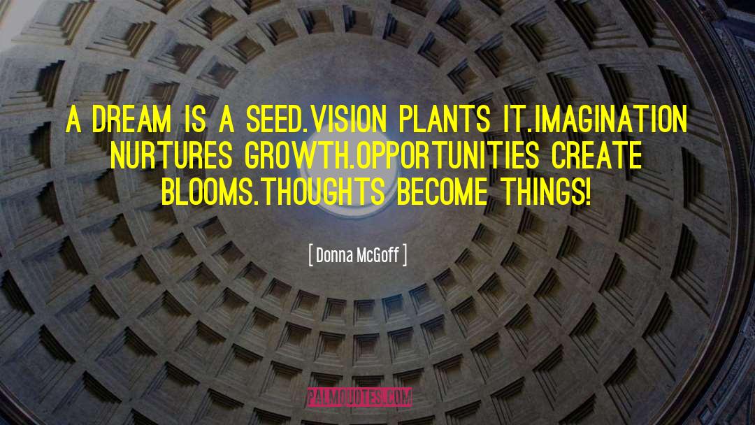 Donna McGoff Quotes: A dream is a seed.<br>Vision