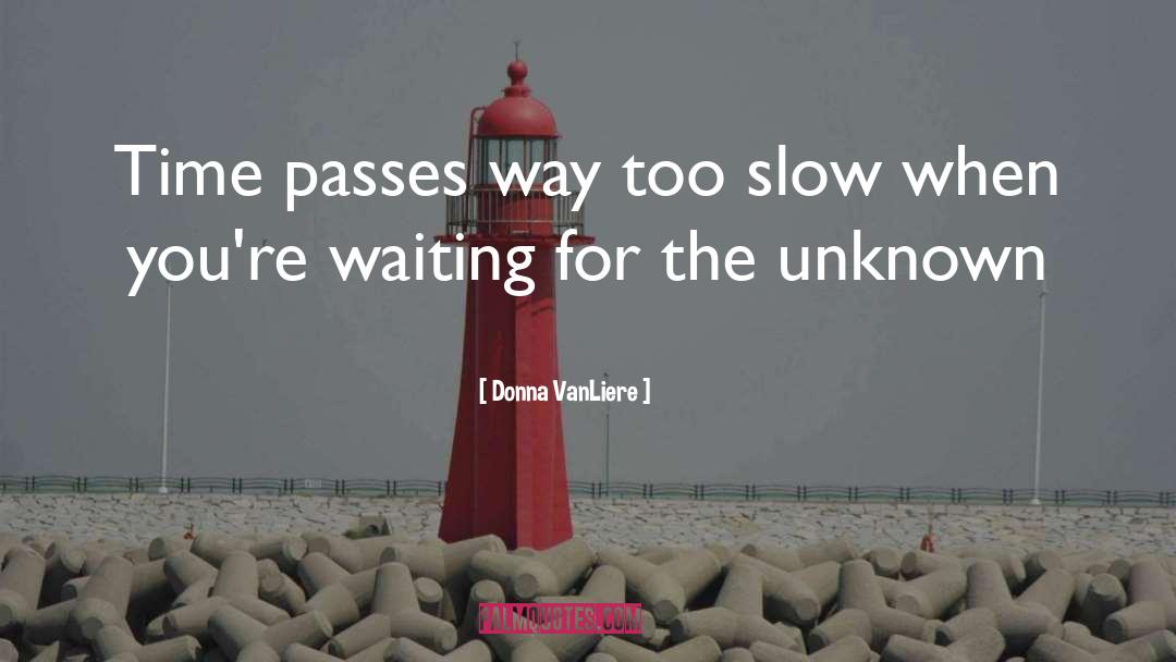 Donna VanLiere Quotes: Time passes way too slow