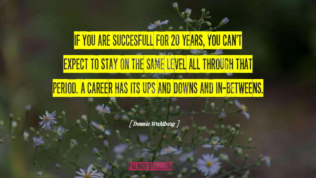 Donnie Wahlberg Quotes: If you are succesfull for