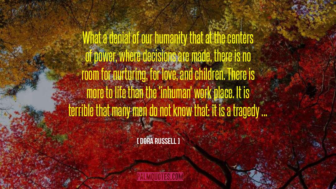 Dora Russell Quotes: What a denial of our