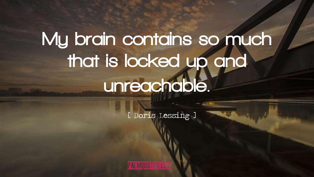 Doris Lessing Quotes: My brain contains so much