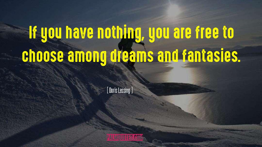 Doris Lessing Quotes: If you have nothing, you
