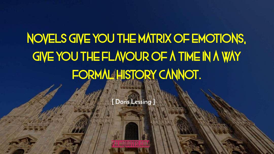Doris Lessing Quotes: Novels give you the matrix