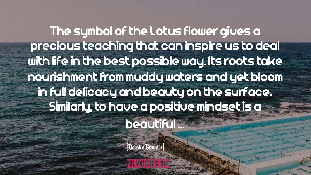 Dorotea Brandin Quotes: The symbol of the Lotus