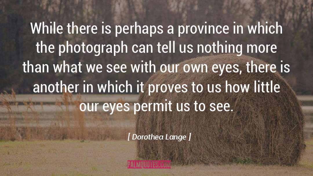 Dorothea Lange Quotes: While there is perhaps a